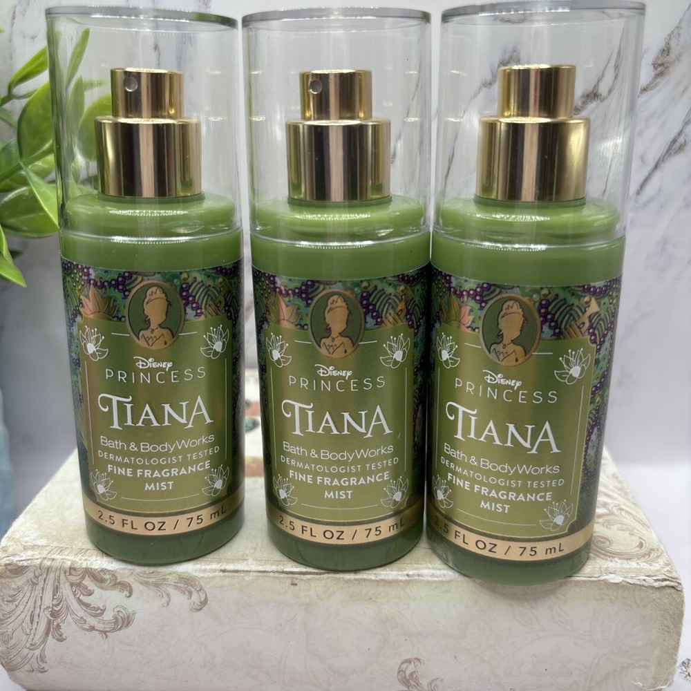 Bath & Body Works Disney Princess Tiana Fine Fragrance Mist 3 Pack 2.5 oz New